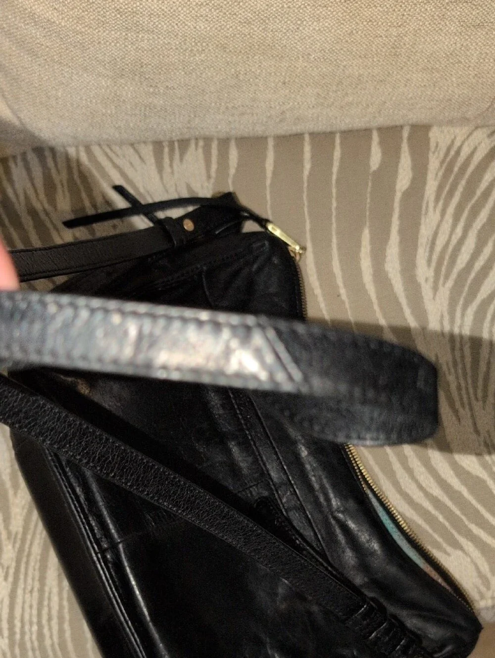 HOBO Karder Black Leather Crossbody Shoulder Bag - Retired